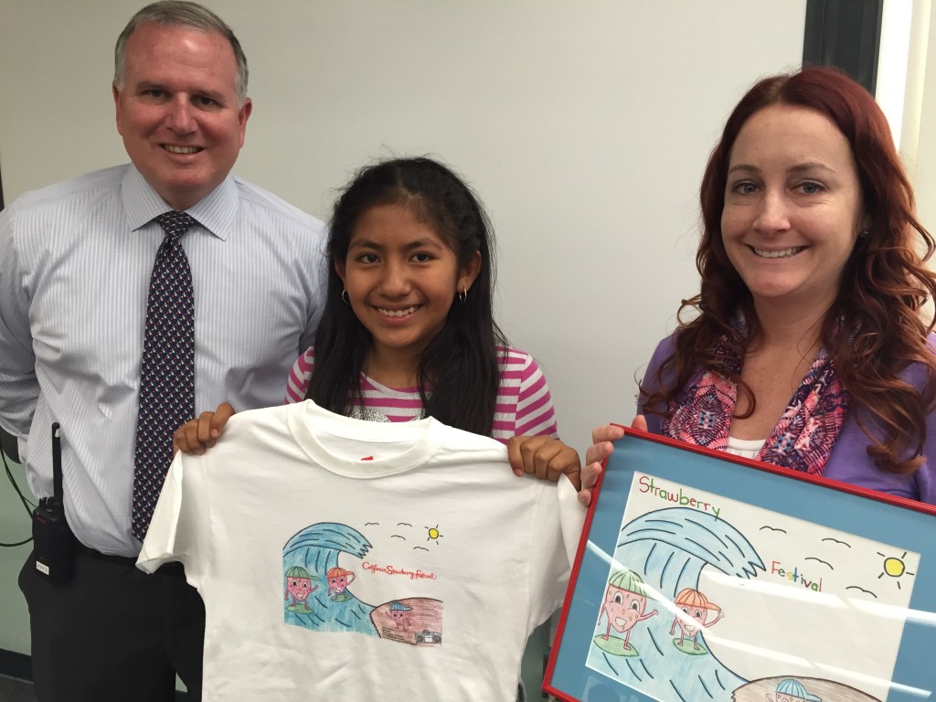 Principal Dr. Liam Joyce , from left, Luz Gonzalez and teacher Christine Simonson. Courtesy photo.