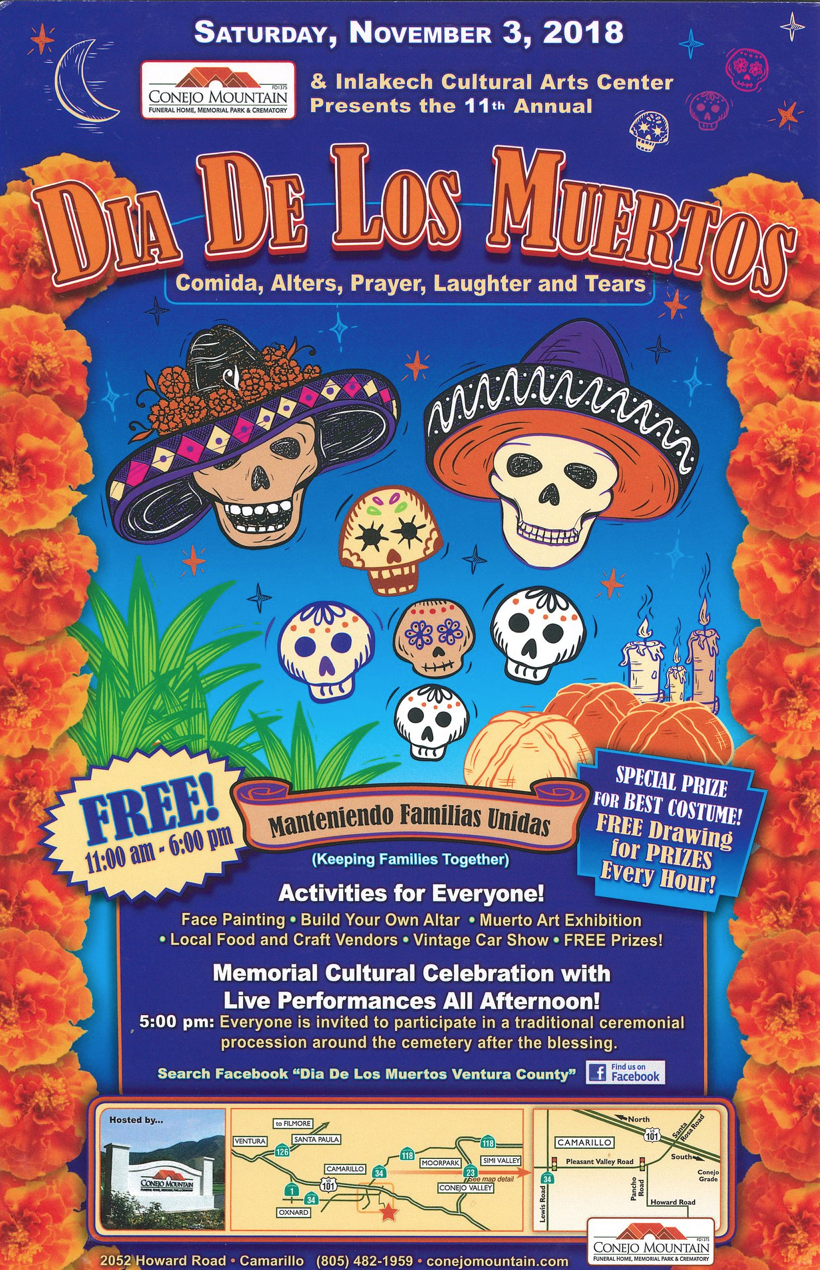 Nov. 3 — 2018 Día de los Muertos Celebracion to be in Camarillo