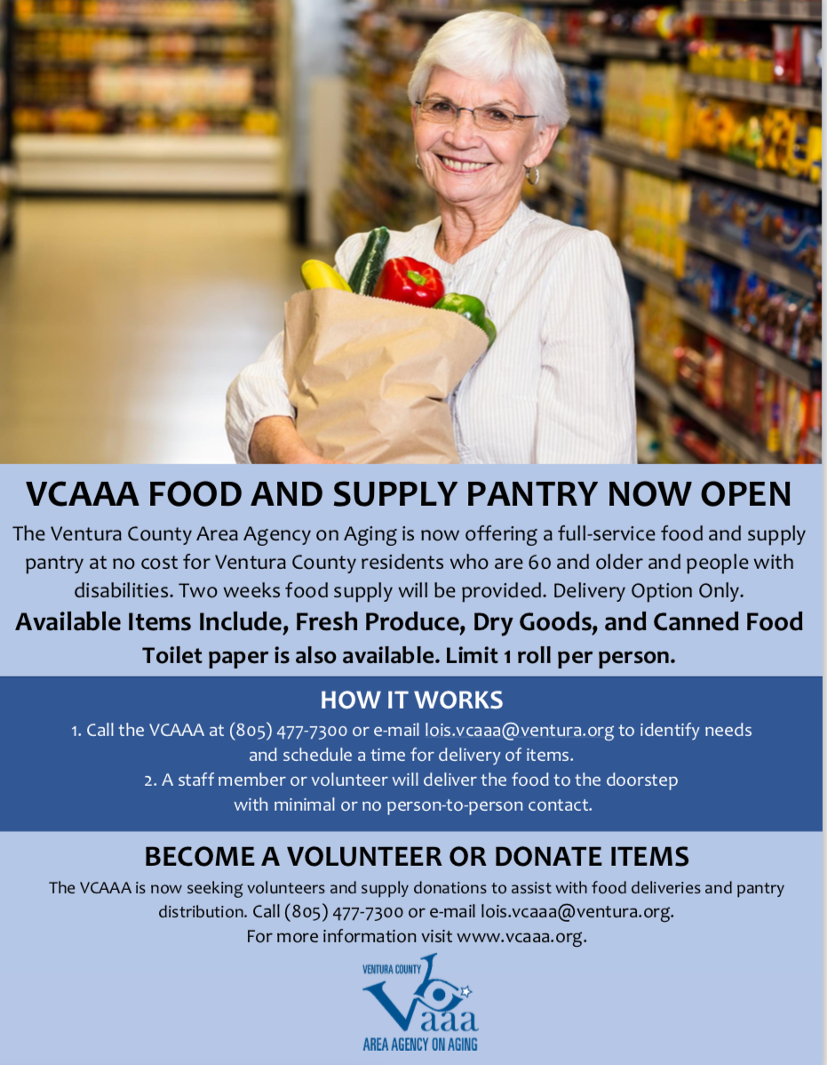 Ventutra County Area Agency on Aging Food and Supply Pantry